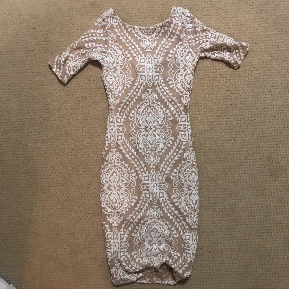 Midi Sequined Body Con Dress